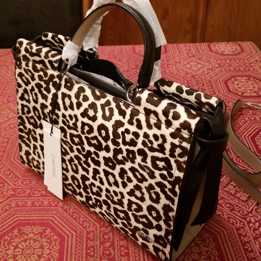 Calvin Klein Leopard Print Satchel - image 5